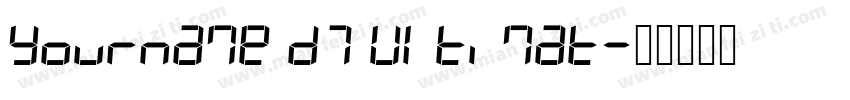 Yourname D7 Ultimat字体转换